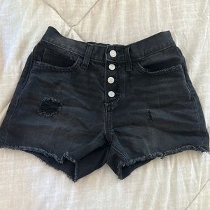 OLD NAVY black denim ripped Jean shorts. Girls 12 OR Adult XS!!!